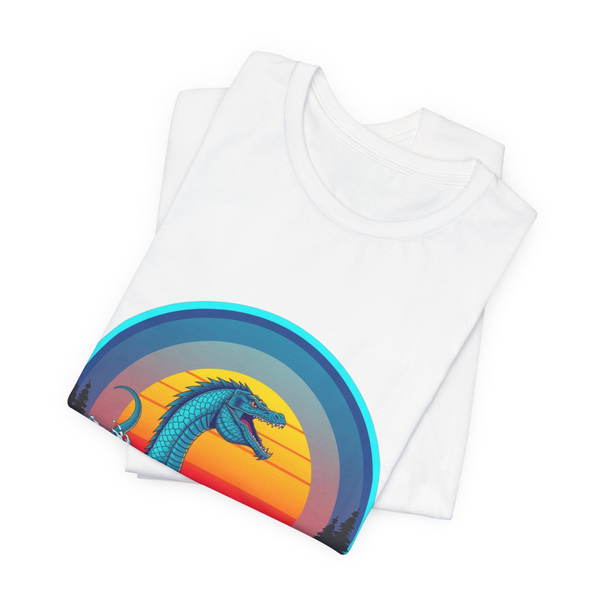 Ogopogo Synthwave T-Shirt | Retro 80s Cryptid Tee
