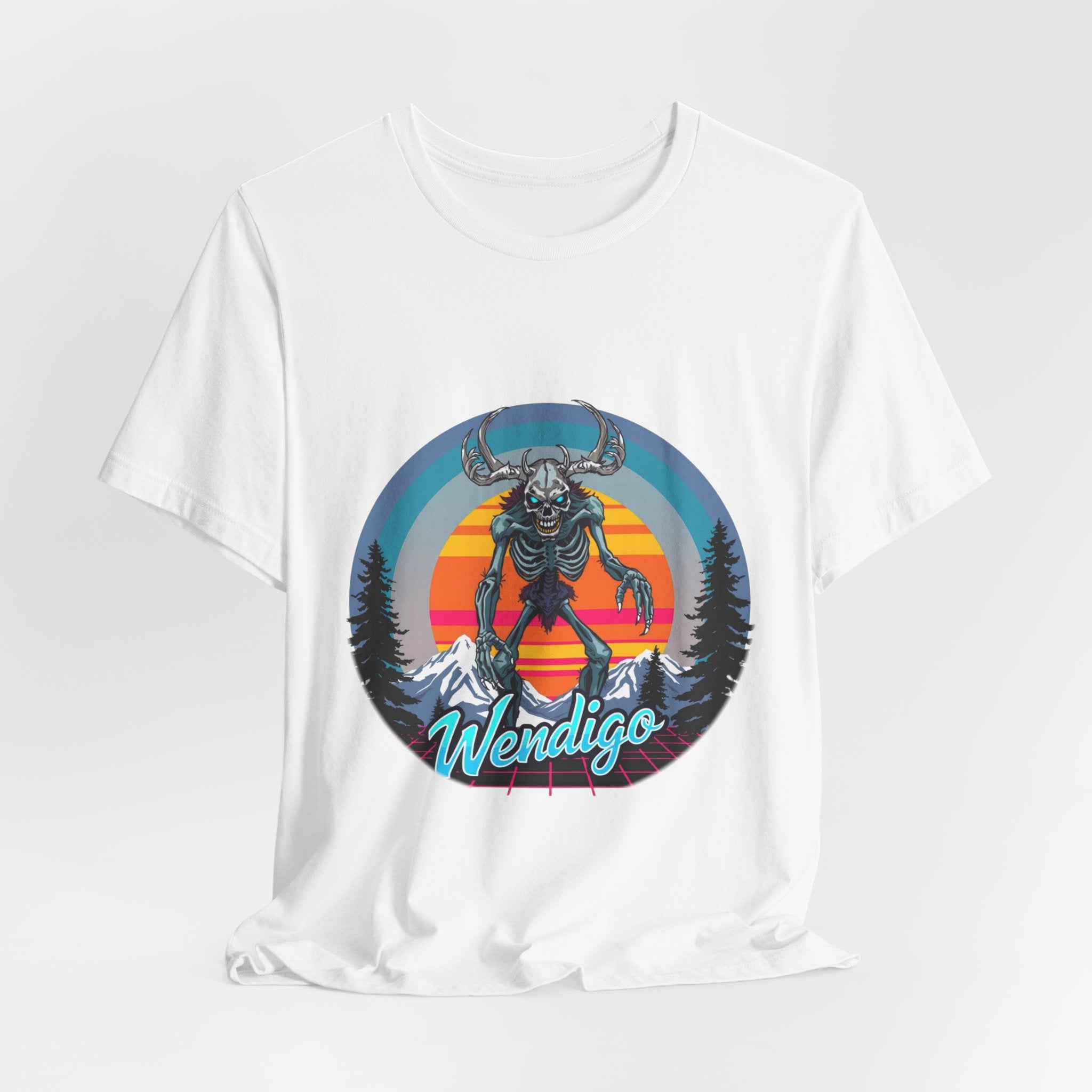 Wendigo Synthwave T-Shirt | Retro 80s Cryptid Tee