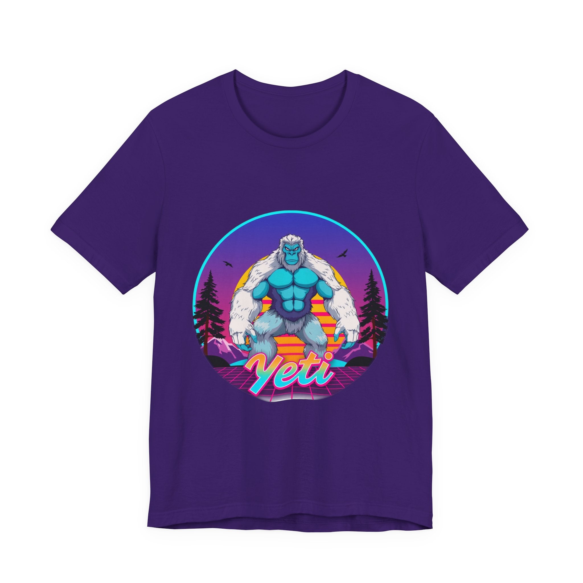 Yeti Synthwave T-Shirt | Retro 80s Cryptid Tee