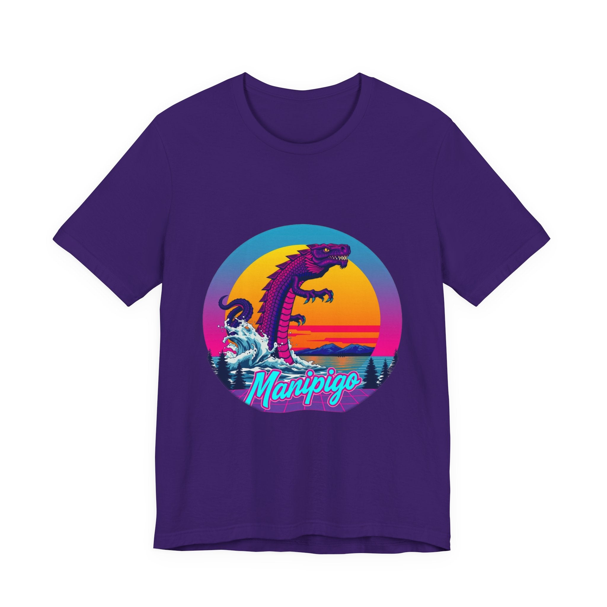 Manipogo Synthwave T-Shirt | Retro 80s Cryptid Tee
