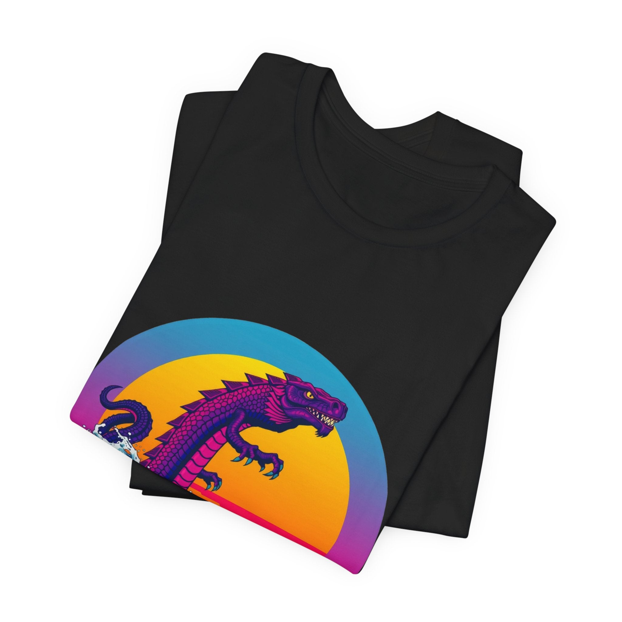 Manipogo Synthwave T-Shirt | Retro 80s Cryptid Tee