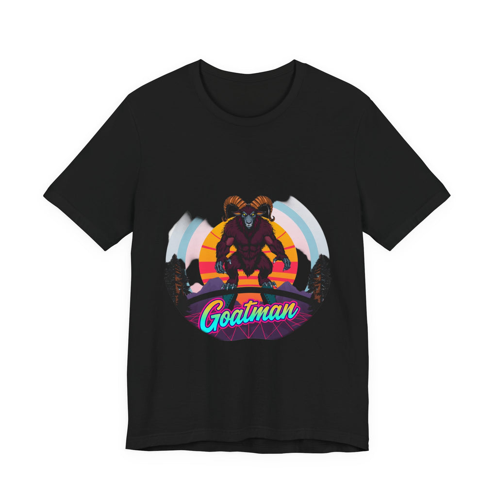 Goatman Synthwave T-Shirt | Retro 80s Cryptid Tee