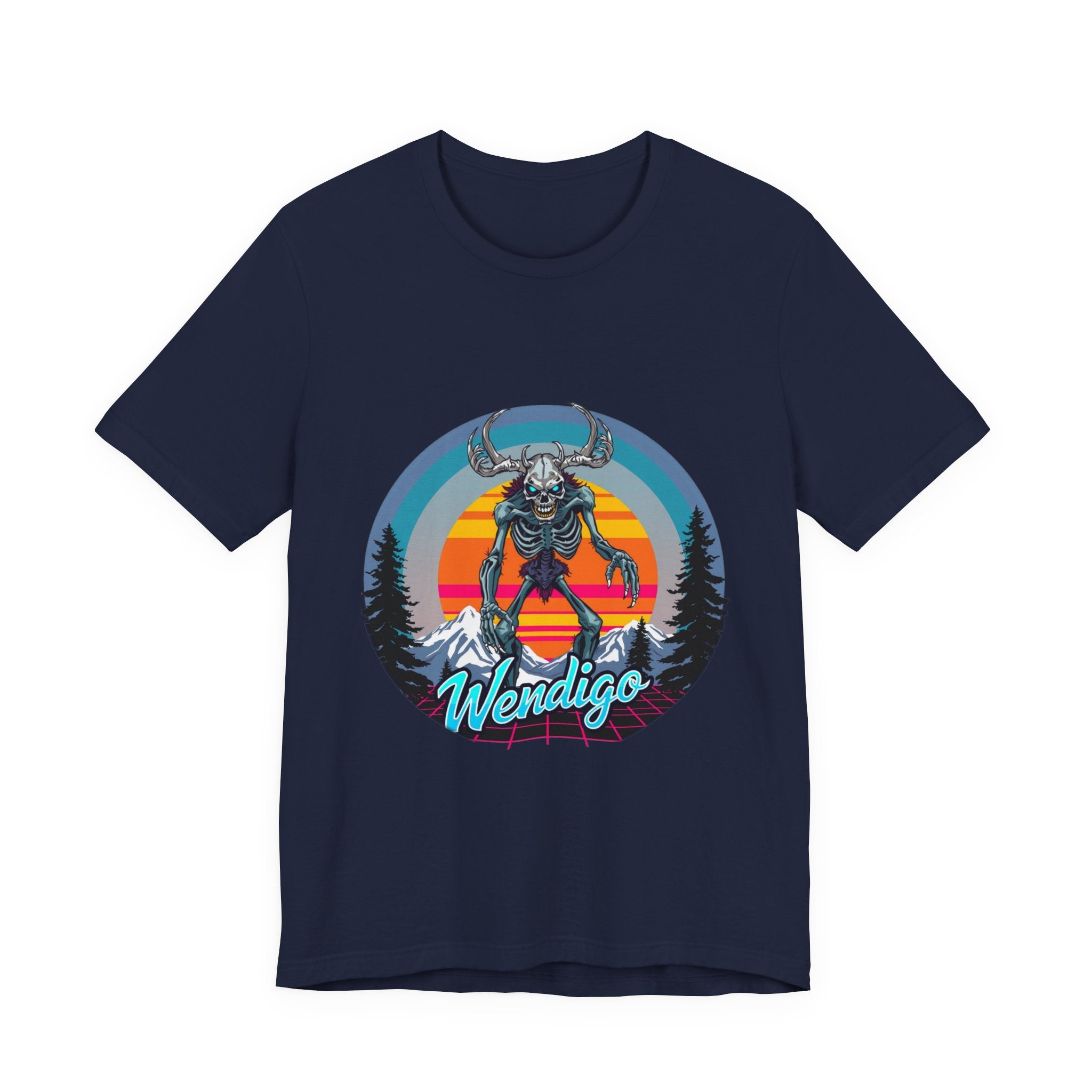 Wendigo Synthwave T-Shirt | Retro 80s Cryptid Tee
