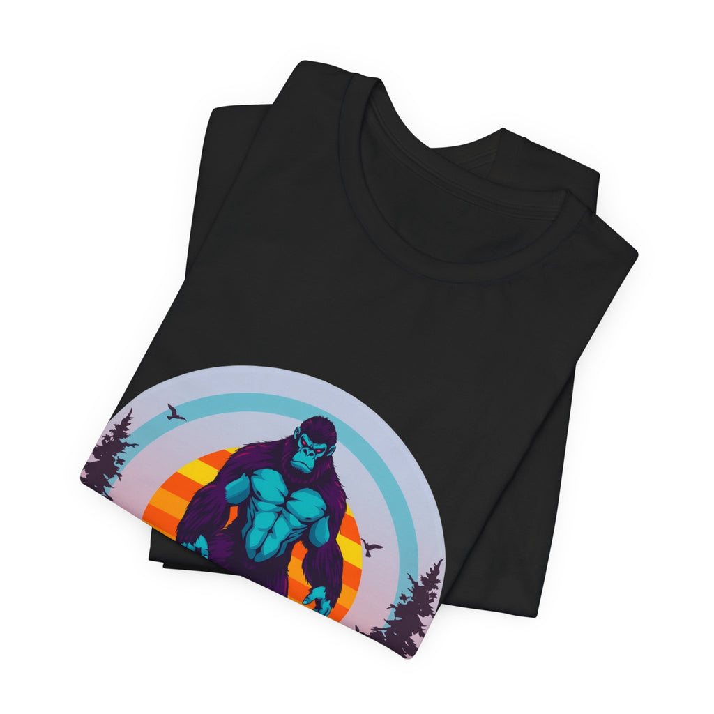 Bigfoot Synthwave T-Shirt | Retro 80s Cryptid Tee