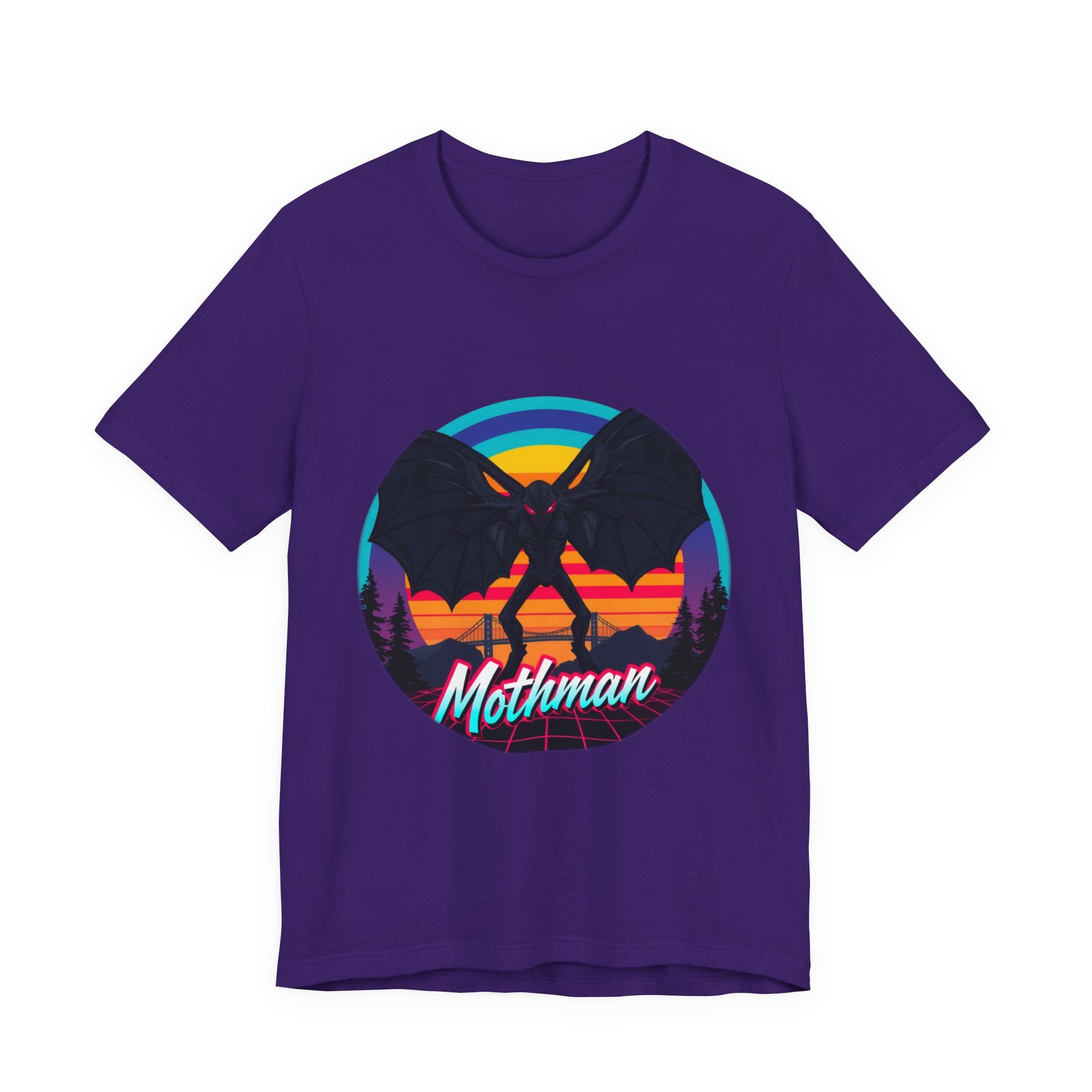 Mothman Synthwave T-Shirt | Retro 80s Cryptid Tee