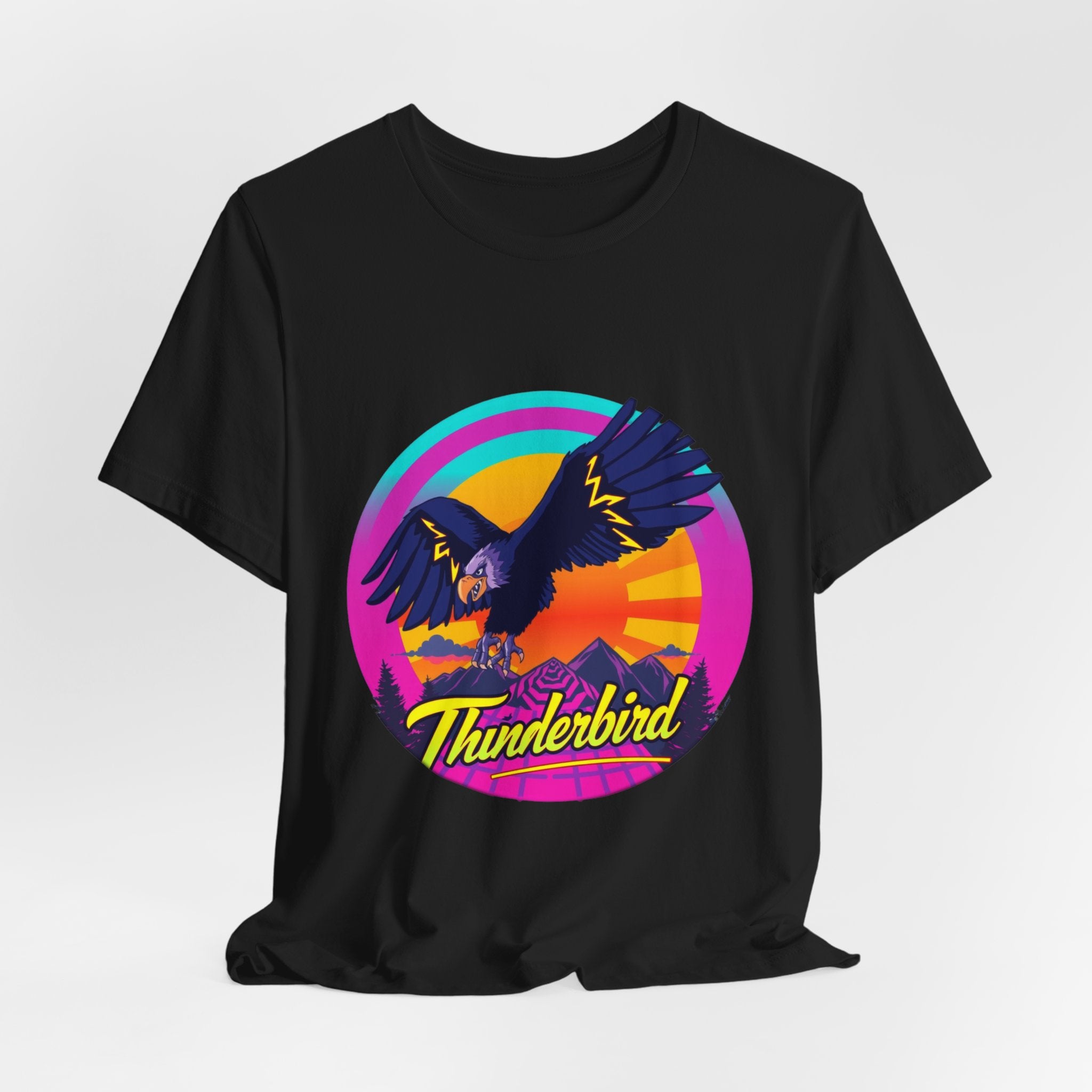 Thunderbird Synthwave T-Shirt | Retro 80s Cryptid Tee