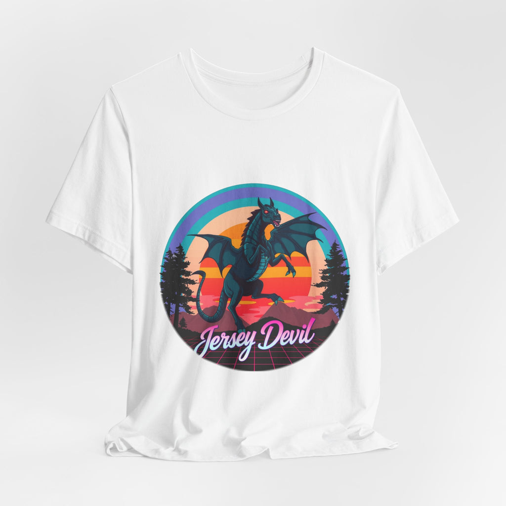 Jersey Devil Synthwave T-Shirt | Retro 80s Cryptid Tee