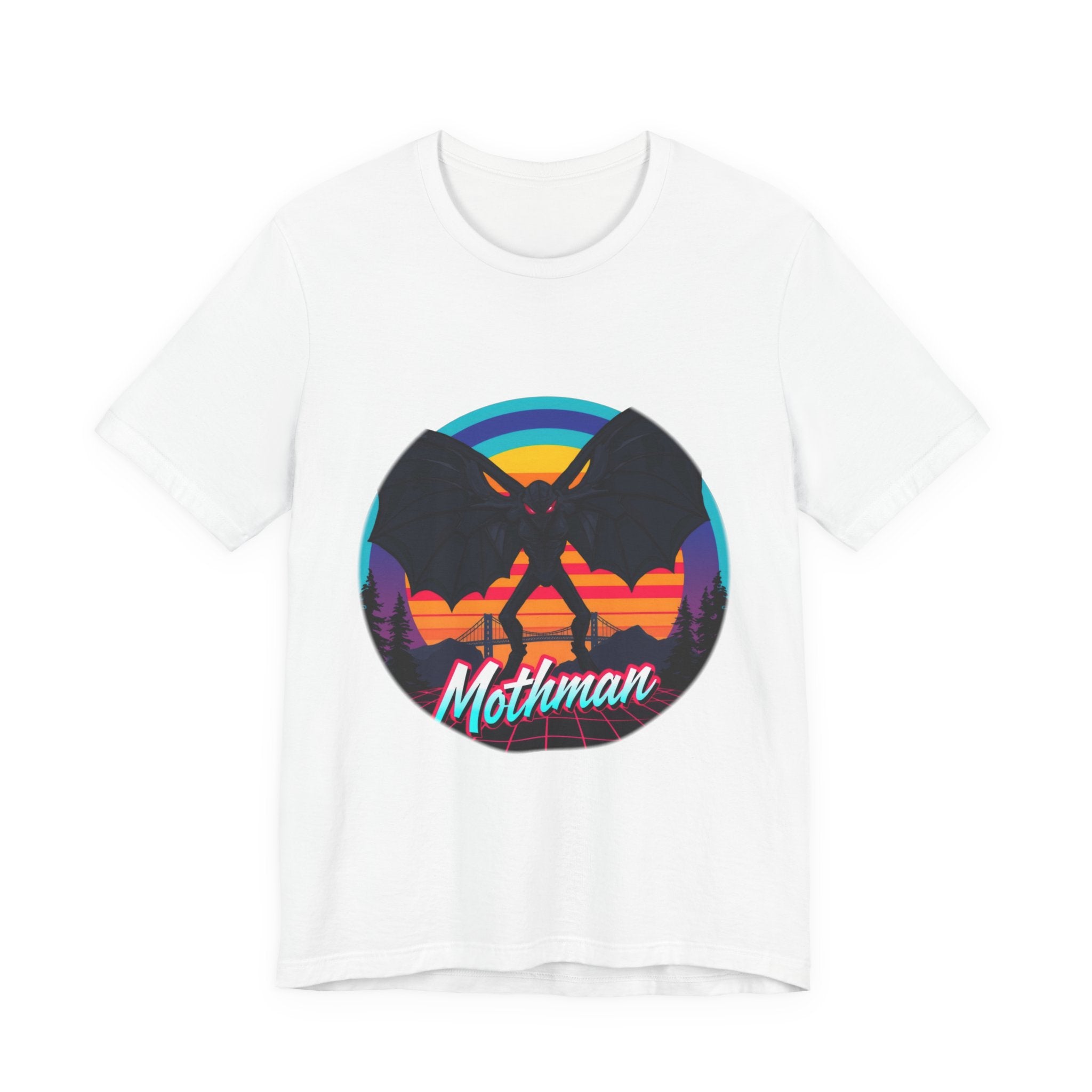 Mothman Synthwave T-Shirt | Retro 80s Cryptid Tee