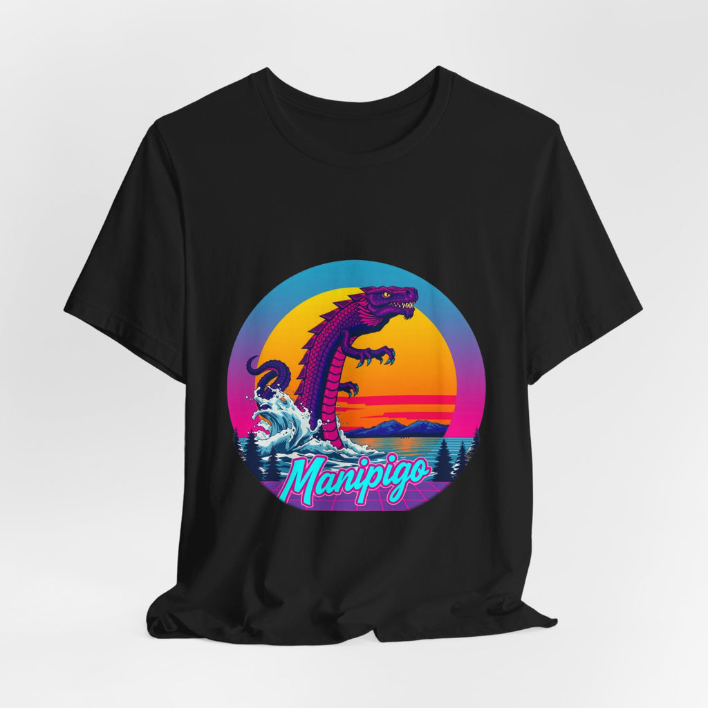 Manipogo Synthwave T-Shirt | Retro 80s Cryptid Tee