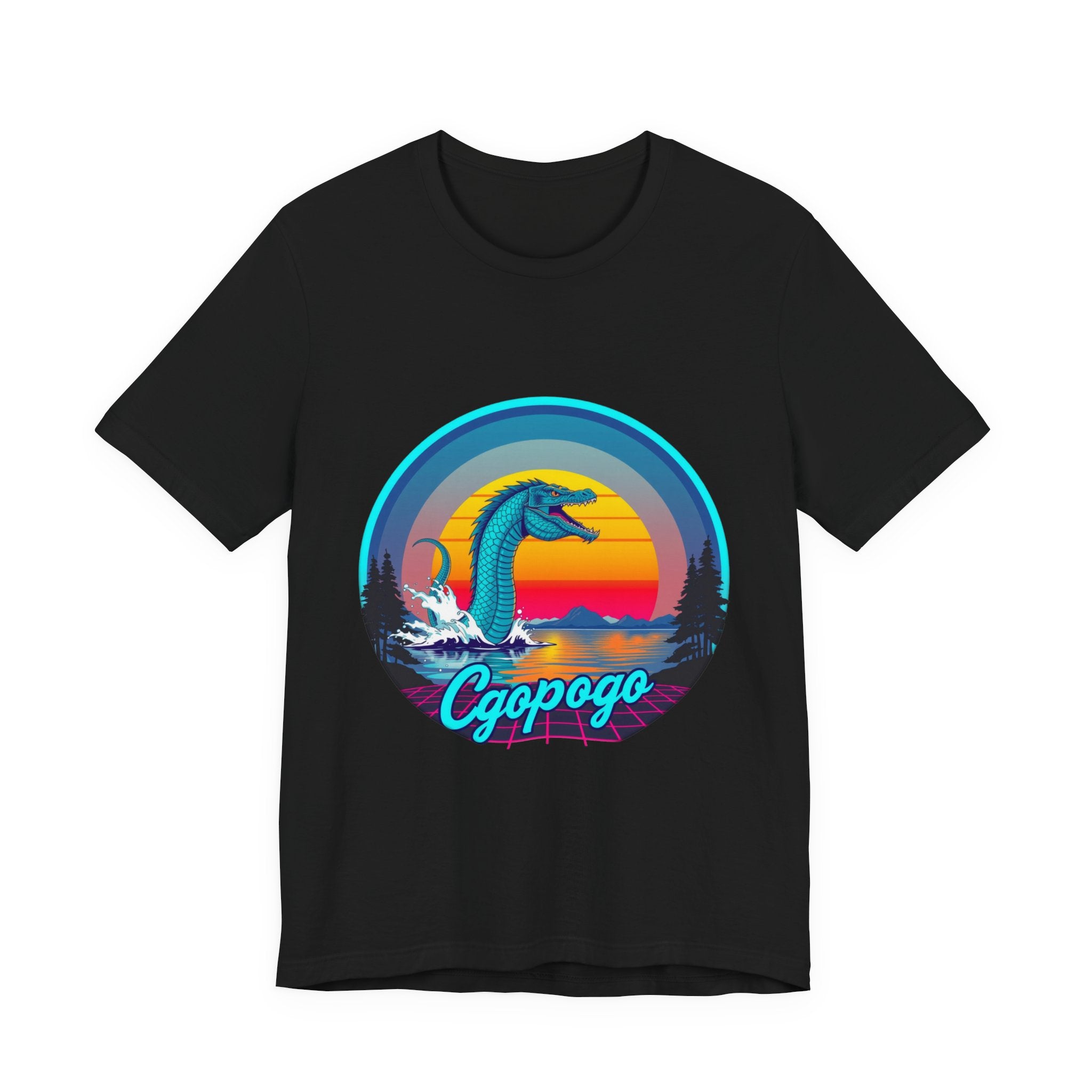 Ogopogo Synthwave T-Shirt | Retro 80s Cryptid Tee