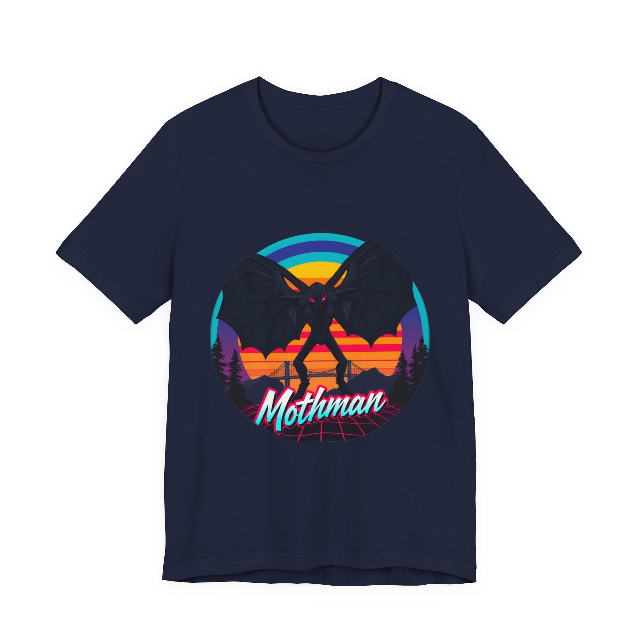 Mothman Synthwave T-Shirt | Retro 80s Cryptid Tee