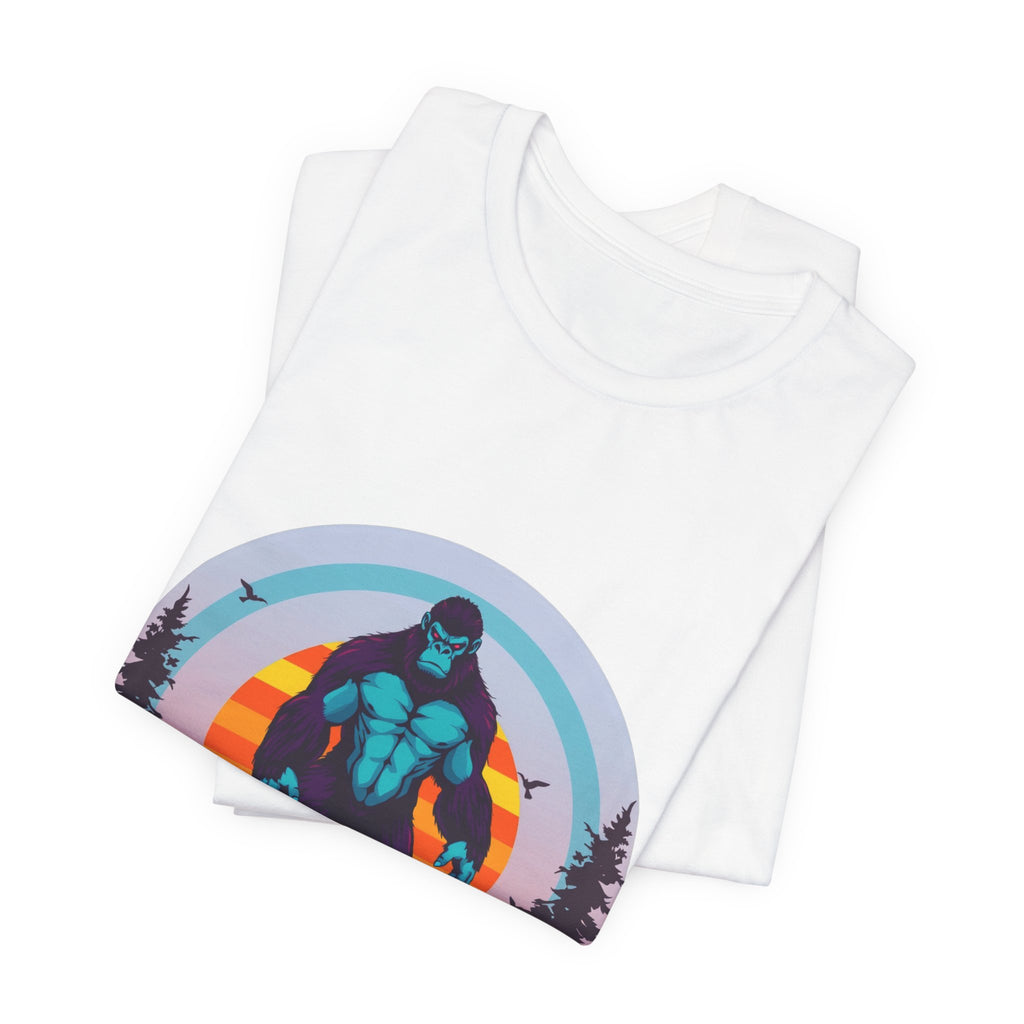Bigfoot Synthwave T-Shirt | Retro 80s Cryptid Tee