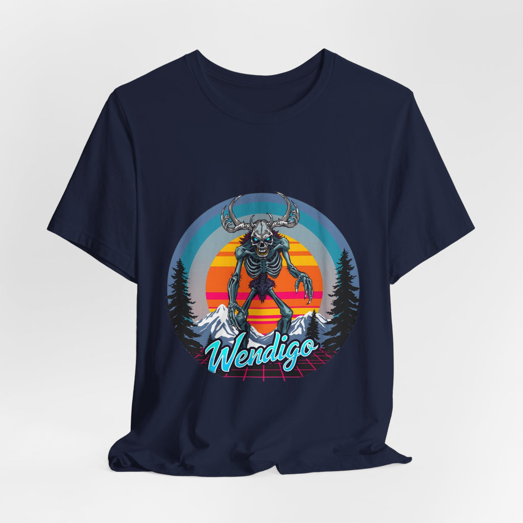Wendigo Synthwave T-Shirt | Retro 80s Cryptid Tee