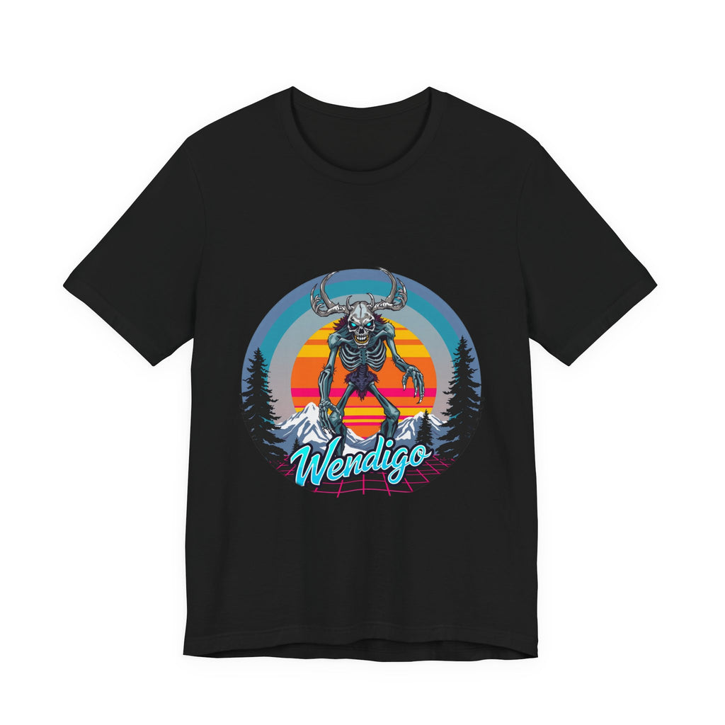 Wendigo Synthwave T-Shirt | Retro 80s Cryptid Tee