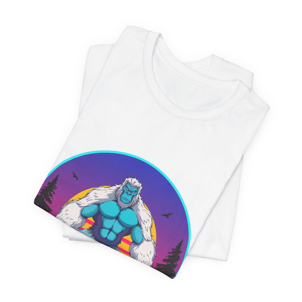 Yeti Synthwave T-Shirt | Retro 80s Cryptid Tee