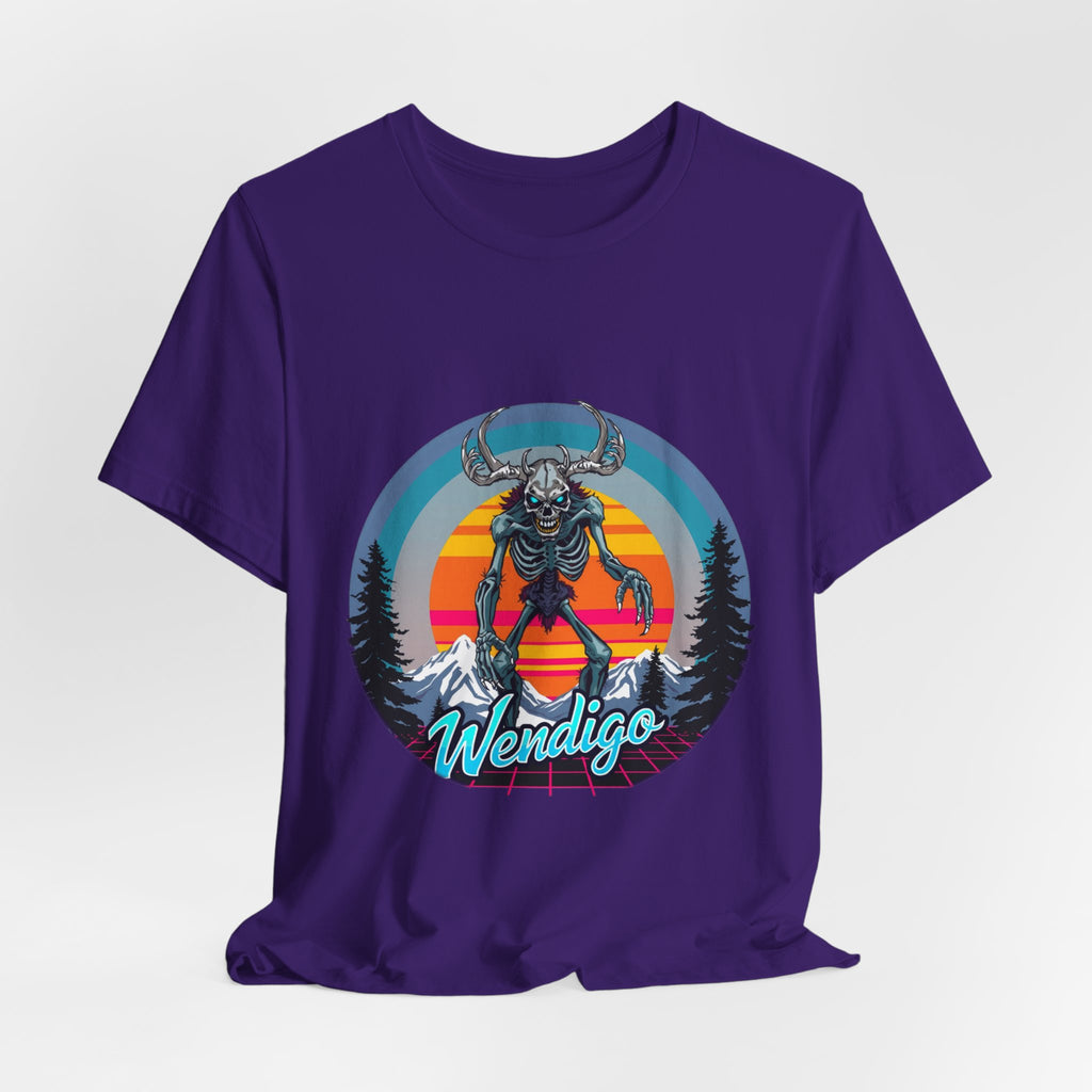 Wendigo Synthwave T-Shirt | Retro 80s Cryptid Tee