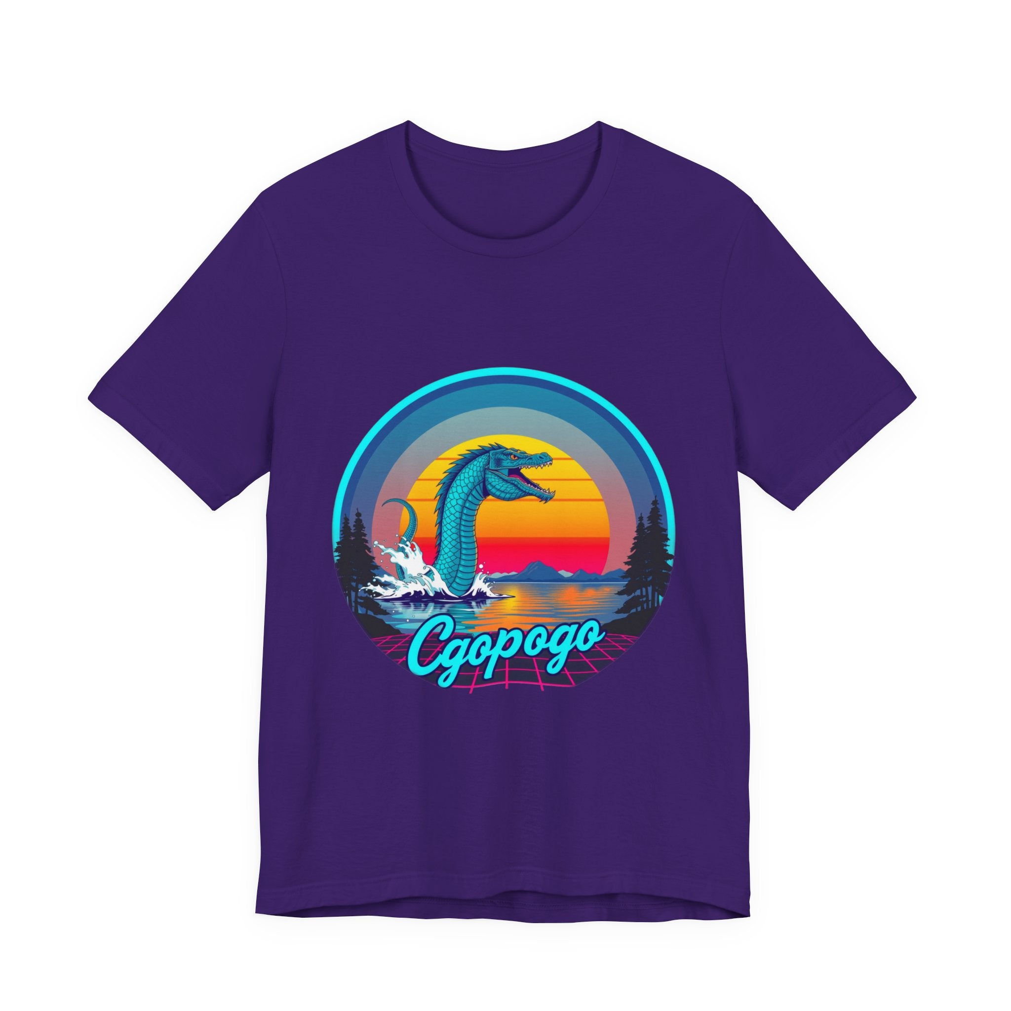 Ogopogo Synthwave T-Shirt | Retro 80s Cryptid Tee