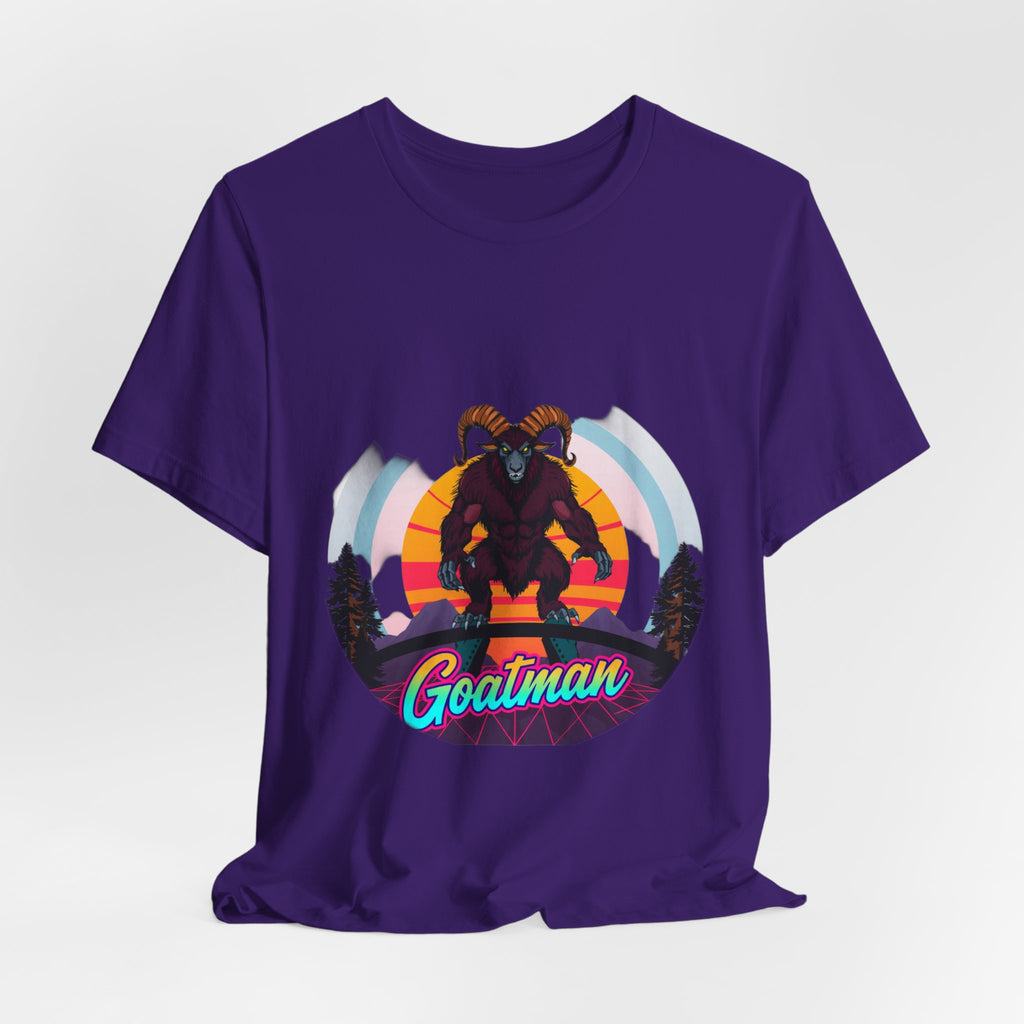 Goatman Synthwave T-Shirt | Retro 80s Cryptid Tee