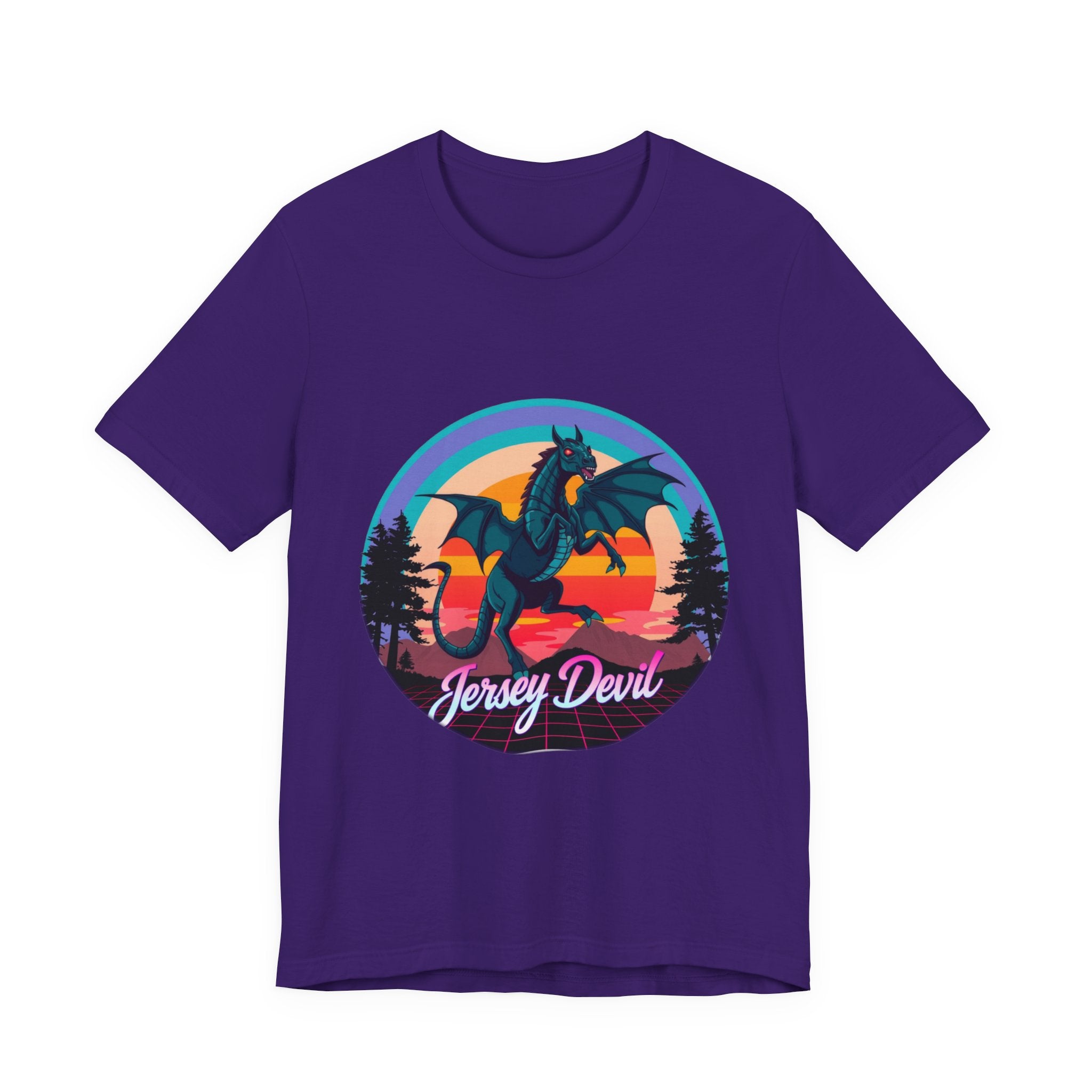 Jersey Devil Synthwave T-Shirt | Retro 80s Cryptid Tee