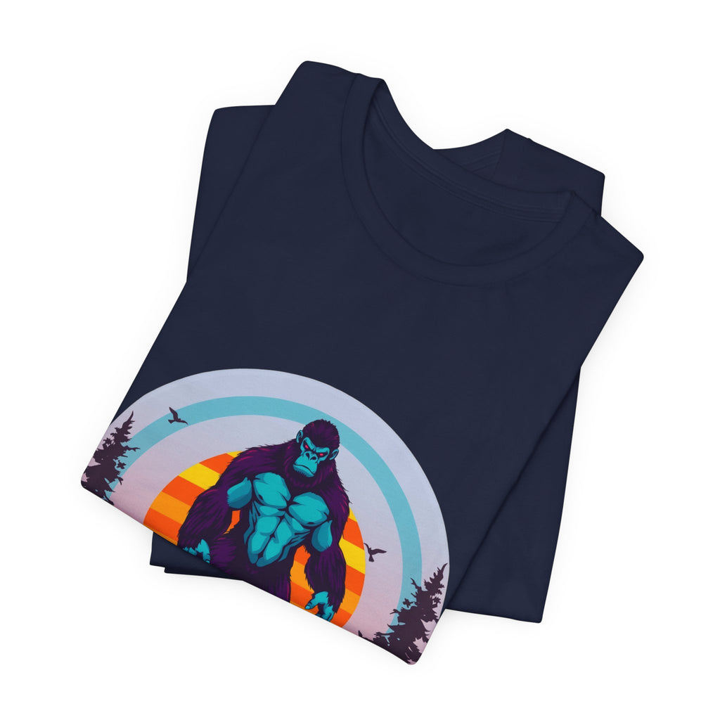 Bigfoot Synthwave T-Shirt | Retro 80s Cryptid Tee