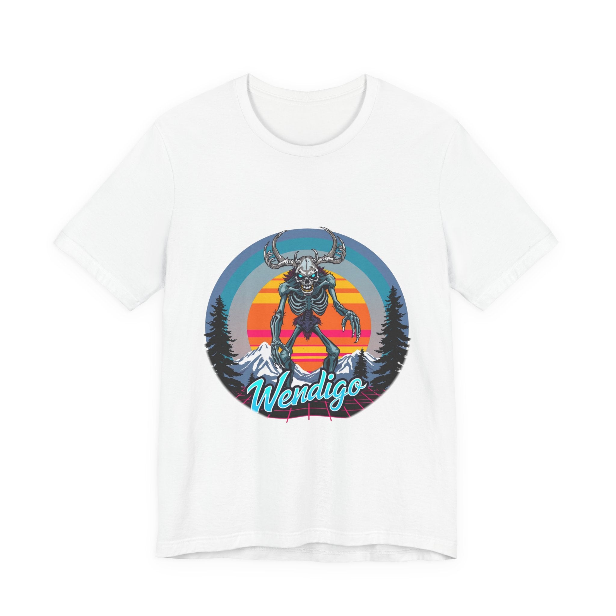 Wendigo Synthwave T-Shirt | Retro 80s Cryptid Tee