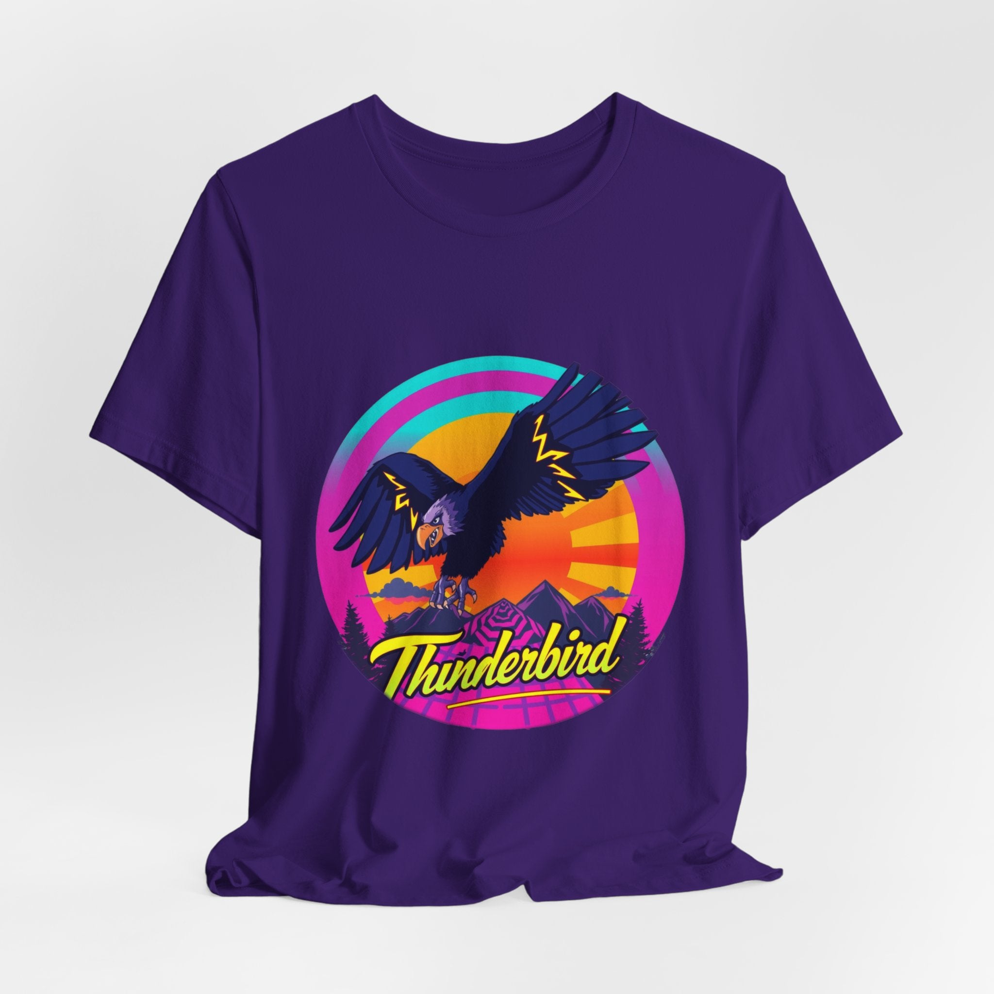 Thunderbird Synthwave T-Shirt | Retro 80s Cryptid Tee