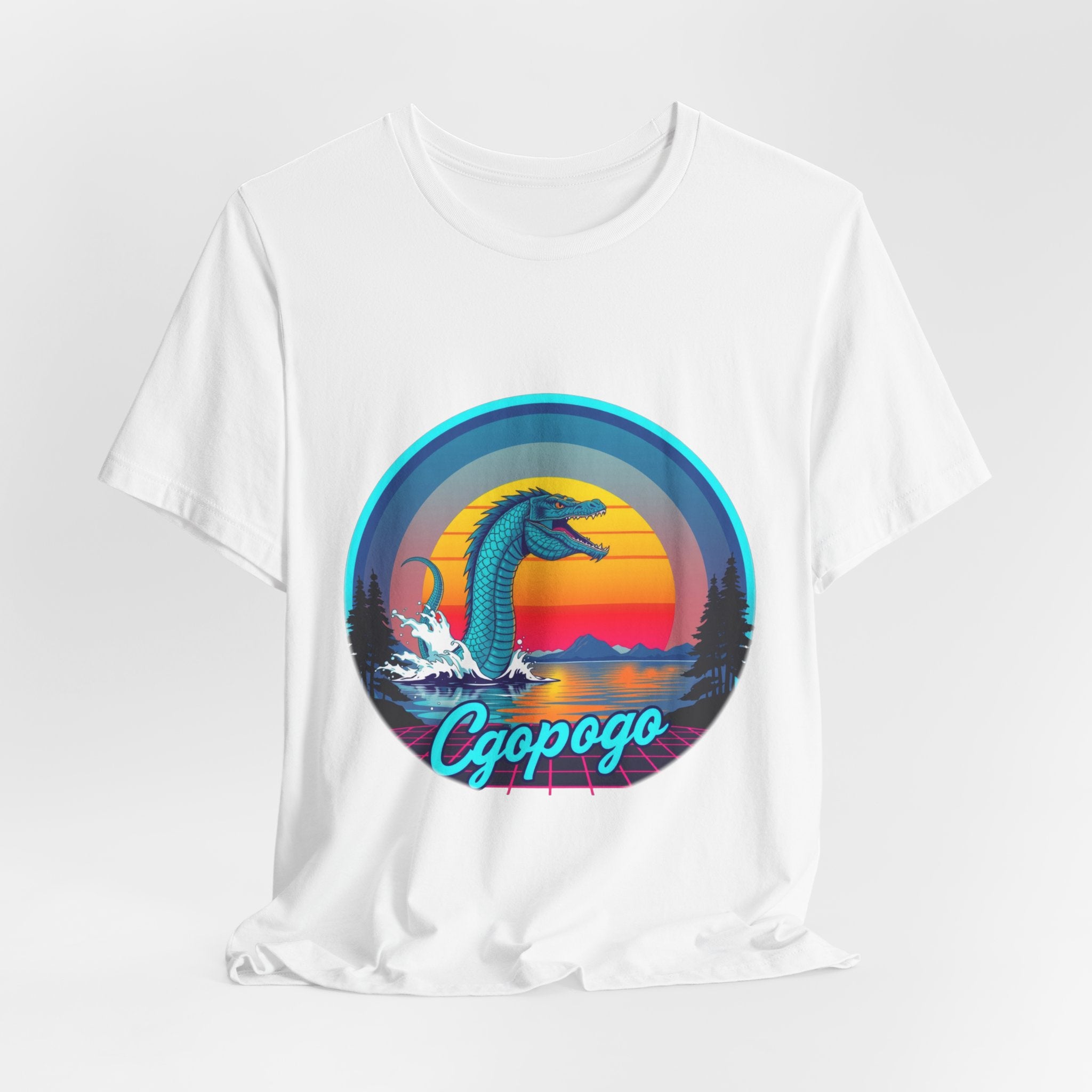 Ogopogo Synthwave T-Shirt | Retro 80s Cryptid Tee